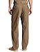 Haggar Mens Work-To-Weekend Hidden Expandable-Waist Corduroy Plain-Front Pant
