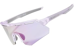 ROCKBROS Photochromic Cycling Glasses for Men Running Glasses for Women Mountain Bike Sunglasses