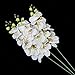 Tinksky Simulation Butterfly Orchid Artificial Flower Plant Home Decoration (White)