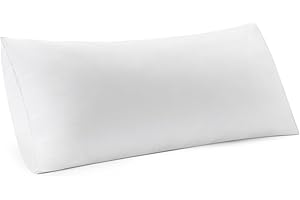 MIULEE 14x36 Inch Premium Lumbar Throw Pillow for Bed Sofa Couch Virgin Microfiber with 100% Cotton Cover Decorative Throw Pillow Insert Stuffer Form