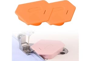 PETUPS Magnetic Seam Guide for Sewing Machine, 2024 New Multi-Purpose Polygonal Strong Magnetic Gauge, Polygonal Multifucntional Seam Guide Hemmer with Scale,Sewing Accessories Supplies (Orange 2pcs)