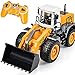 DOUBLE  E RC Front Loader 8 Channel Full Functional RC Bulldozer Truck Electric Remote Control Tractor with Lights & Sounds
