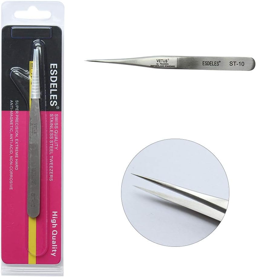 Vetus Tweezer Non-magnetic Stainless Steel Pointed Tip ST-10