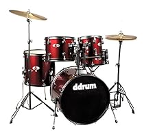 ddrum D120B BR D Series 5 Piece Drum Set Complete, Red
