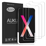 AUKUK iPhone X Screen Protector Tempered Glass [3 Pack] 9H Hardness with Easy Installation Tray Case Friendly Clear for Apple iPhone X / iPhone 10
