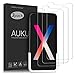 AUKUK iPhone X Screen Protector Tempered Glass [3 Pack] 9H Hardness with Easy Installation Tray Case Friendly Clear for Apple iPhone X / iPhone 10