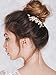 Unicra Bride Wedding Hair Combs Pearl Hair Piece Crystal Headpiece Bridal Hair Accessories for Women and Girls (Gold)