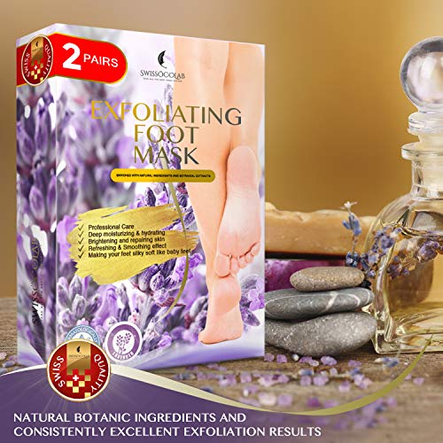 Foot Peel Mask 2 Pack Peeling Away Calluses and Dead Skin cells Make Your Feet Baby Soft Exfoliating Foot Mask Repair Rough Heels Get Silky Soft Feet