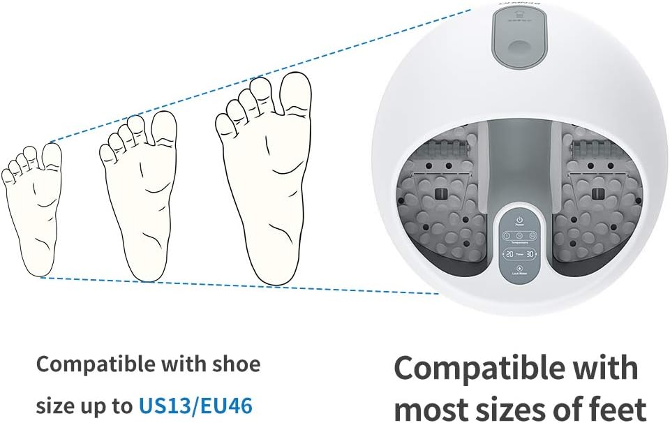 Steam Foot Spa/Bath Massager, RENPHO Foot Sauna with Fast Heating, No Water Pouring and 4 Pedicure Massage Rollers(Non-Motorized), Smart Ultrasonic Atomization Makes Spa Effective and Safe: Health & Personal Care