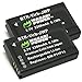 Wasabi Power Battery for Garmin 010-11654-03 and Garmin Alpha, Montana 600, Montana 600t, Montana 650, Montana 650t, Monterra, VIRB, VIRB Elite (2-Pack)