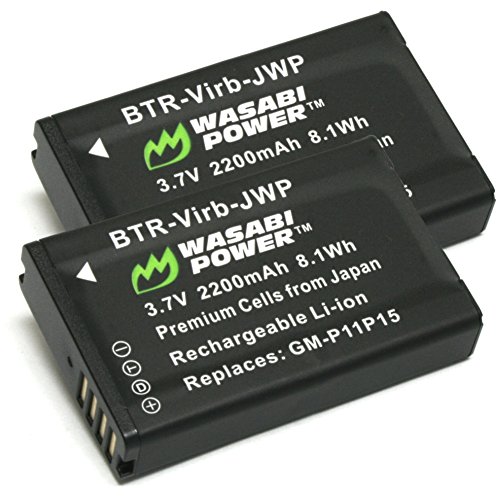 Wasabi Power Battery for Garmin 010-11654-03 and Garmin Alpha, Montana 600, Montana 600t, Montana 650, Montana 650t, Monterra, VIRB, VIRB Elite (2-Pack) Wasabi Power Battery for Garmin 010-11654-03 and Garmin Alpha, Montana 600, Montana 600t, Montana 650, Montana 650t, Monterra, VIRB, VIRB Elite (2-Pack)
