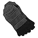 Injinji Women's Run Lightweight No-Show Toe Socks, Black, X-Small/Small