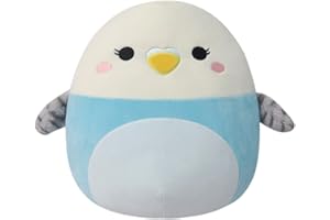 Squishmallows 14-Inch Tycho Blue and White Parakeet - Large Ultrasoft Official Kelly Toy Plush