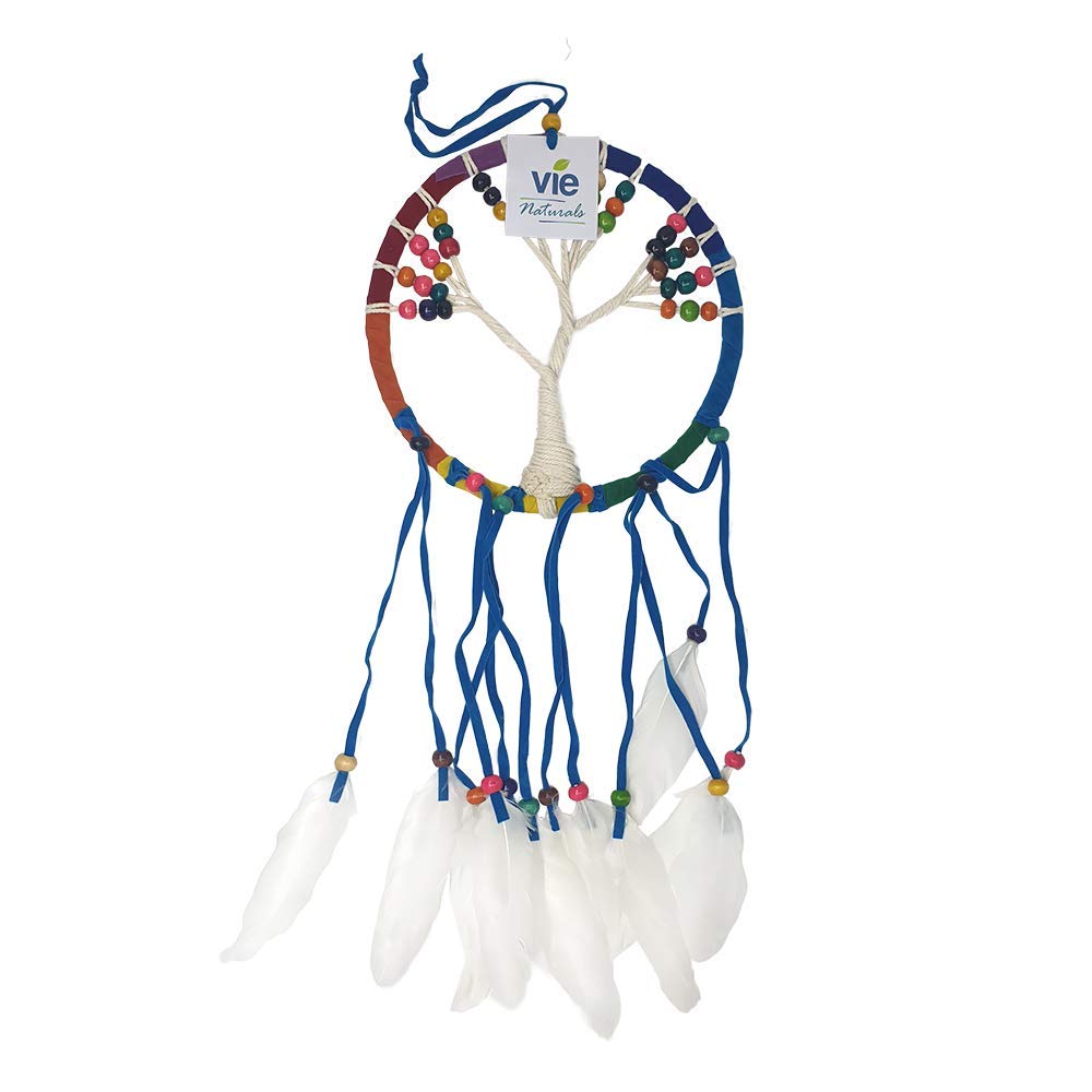 Vie Naturals Tree of Life Dream Catcher 16 Cm (Rainbow)