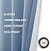 jinchan Thermal Blackout Curtains for Bedroom Energy Saving Lined Drapes Elegant Privacy Grommet Top Window Curtain for Living Room 84 Inch Length Blue Sold Individually