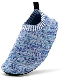 Kids Toddler Slippers Baby House Shoes for Boys Girls Athletic Socks with Indoor Outdoor Lightweight Non-Slip Rubber Sole(6.5-7 Toddler,Blue,150)