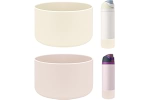 HEYSKAY 2PCS Silicone Boot for Owala Flask Water Bottle 24oz 32oz 40oz Anti-Slip Protective Sleeve for Owala Twist,FreeSip and Flip Stainless Steel Water Bottle BPA-Free Boot Bottom Base