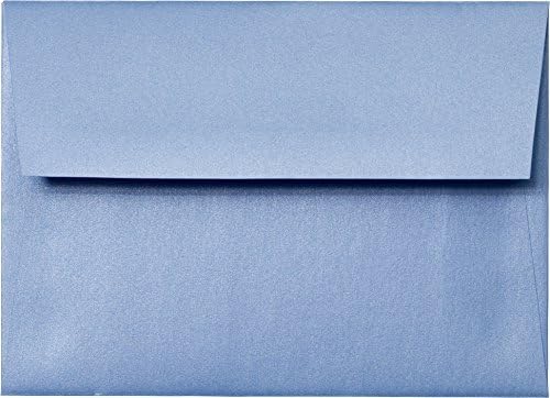A-7 Envelope - Blue Vista Shimmery Metallic Envelope (5.25 x 7.25) - 50 Envelopes from Paper and More (Blue Vista)