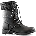 DailyShoes Womens Military Up Buckle Combat Boots Ankle Mid Calf Fold-Down Exclusive Credit Card Pocket