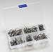 ICE SEA 100pcs/box Mixed 6 Size Classic Treble Hooks Kit Strong Sharp Round Bend Fishing Hooks Set High Carbon Steel Hooks for Saltwater Fishing Size:2#-12#