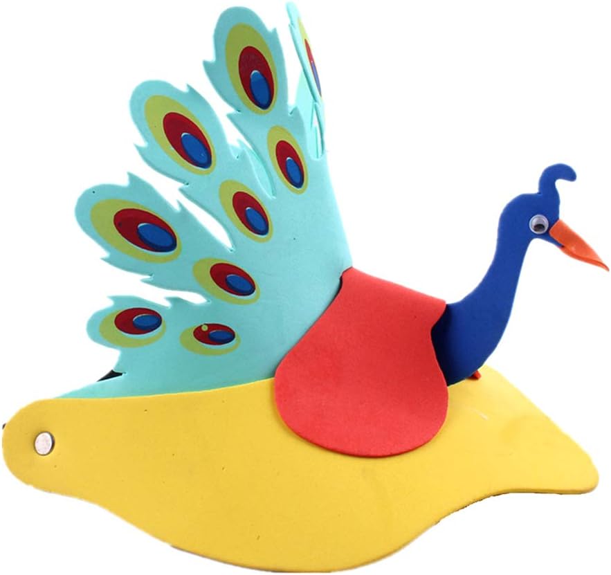 She's Shining Funny Cute Unisex Adult Kids Animal Cosplay Peacock Hat Fancy Dress Costume Carnival Party Accessories