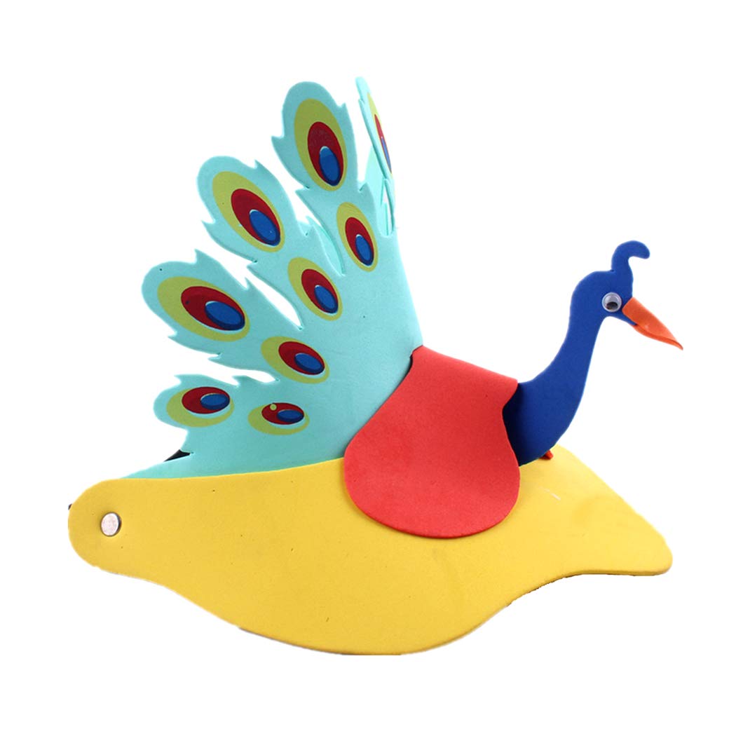 She's Shining Funny Cute Unisex Adult Kids Animal Cosplay Peacock Hat Fancy Dress Costume Carnival Party Accessories