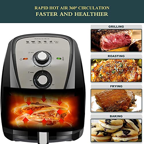 Secura Air Fryer XL 5.3 Quart 1700Watt Electric Hot Air Fryers Oven