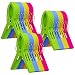 Attmu Beach Towel Clips (12 Pack), Towel Holder in Fun Bright Colors, Keep Towel from Blowing Away