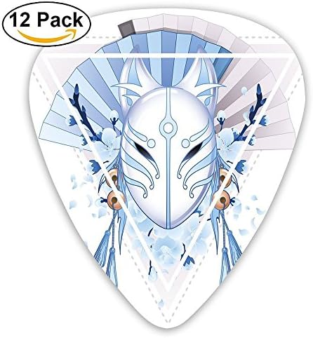 ROSSERJR Fox Mask Kitsune Japan Culture 12 Pack Colorful,Stylish, Premium Quality | Perfect Guitar Picks For Kids &amp; Teens