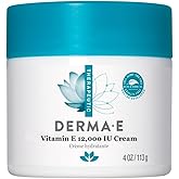 Derma E Vitamin E 12,000 IU Cream – Moisturizer for Face and Body – Multi-purpose Face Cream, Hand Cream and Body Lotion Soothes and Protects, 4 oz