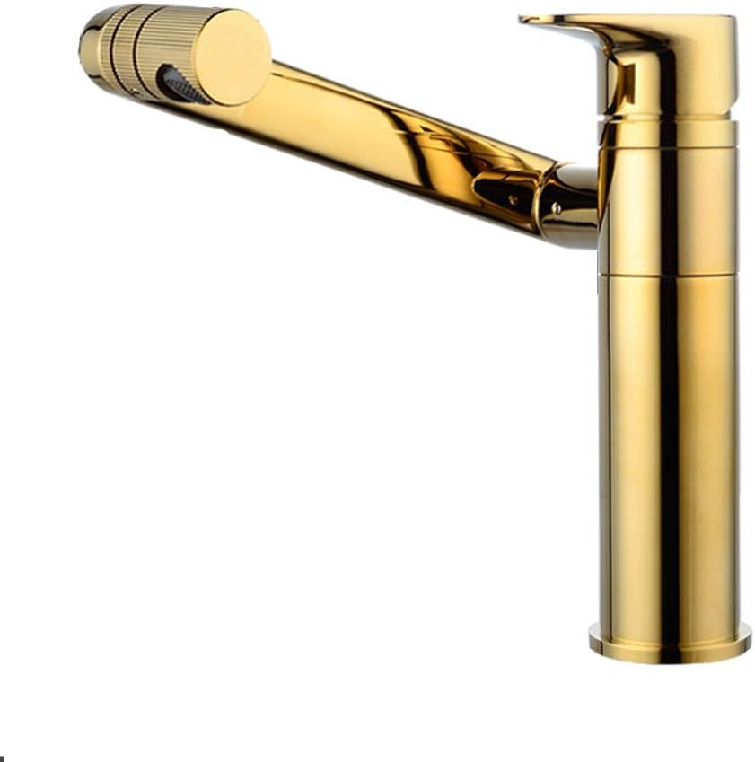 Faucet Modern Single-Handle Bathroom Faucet Bathroom Sink Single Hole Taps Brass,Gold