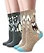 LITTONE Women's Cozy Cotton Animal Design Crew Socks