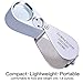 30X Full Metal Illuminated Jewelry Loop Magnifier,XYK Pocket Folding Magnifying Glass Jewelers Eye Loupe with LED Light(Jewlers Identifying Type Lupe)