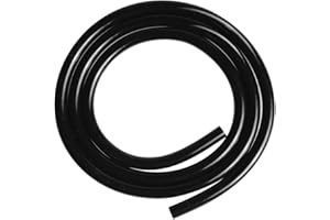 QuQuyi 1/2" (12mm) ID x 3/4" (19mm) OD Silicone Vacuum Tubing Hose Black High Temperature Food Grade Pure Silicon Tube Air Hose Water Pipe for Pump Transfer, 3.28ft Length