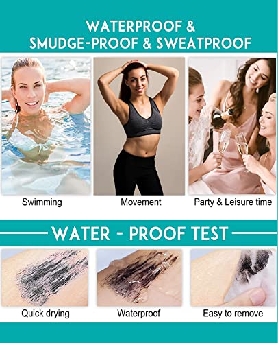 4D Silk Fiber Lash Mascara, 2 in 1 Thrive Mascara For Natural Lengthening And Thickening Effect(Pack of Black)