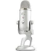 Blue Yeti USB Mic for Recording & Streaming on PC and Mac, 3 Condenser Capsules, 4 Pickup Patterns, Headphone Output and Volu