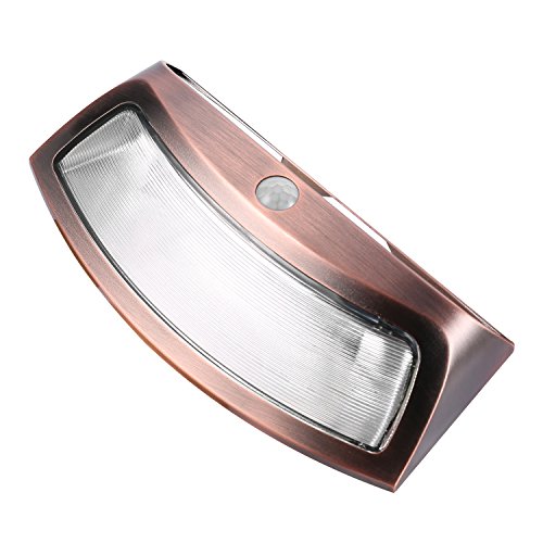 Solar Lights, Waterproof Solar Powered Motion Sensor Light, ICOCO Bright Wireless Security Step Night Lamps for Stair, Garden, Doorway, Outside Wall, Pack of 2, Warm White