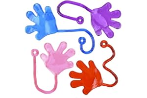 The Dreidel Company Sticky Hands Vinyl, Stretchy Sticky Fingers with Long String in Assorted Colors (6-Pack)