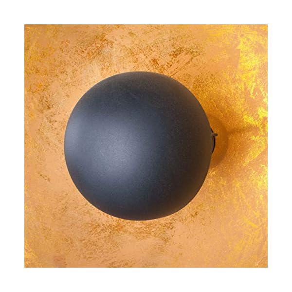 Butlers Satellight Standleuchte aus Metall 165x60 cm - Stehlampe in Schwarz-Gold - Lampe im Retro Factory-Design – Bild 7