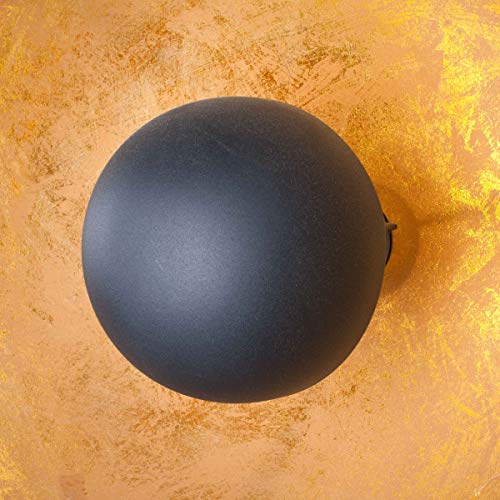 Butlers Satellight Standleuchte aus Metall 165x60 cm - Stehlampe in Schwarz-Gold - Lampe im Retro Factory-Design – Bild 7
