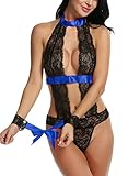 Avidlove Womens Halter Lace Babydoll Naughty Maid Uniform Sexy Lingerie