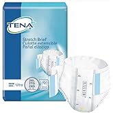 TENA ProSkin Stretch Ultra Incontinence Brief, Heavy Absorbency, Unisex, 2X-Large, (64 Total - 2 Pack)