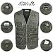 Eidlvais Men's Multi-Pockets Vest for Outdoors Travels Sports Green Size L