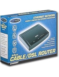 Dynex dx e401 4 puertos Ethernet Cable de correa ancha router DSL