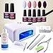CLAVUZ Gel Nail Polish Set 15pcs Soak Off UV LED Nail Lacquer 36W UV Nail Lamp Top Coat and Base Coat New Starter Manicure Nail Art Tool Gift Kit