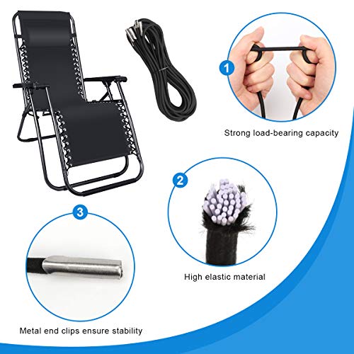 Universal Zero Gravity Chair Repair Cord Kit, 4 Pack Replacement Elastic Cords Repair Tool Kit for Repairing Zero Gravity Chair, Recliners