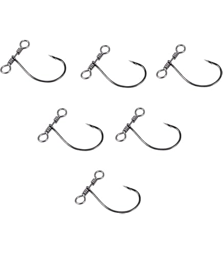 Drop Shot Fishing Hooks-30/60Pcs Spin Shot Hook in-line Drop Shot Rig with Swivel High Carbon Steel Fishhook Worm Hook for Bass,Perch, Carp, Catfish Walleye, Hooks - Canada