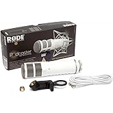 Rode Podcaster, White | Dynamic cardioid USB microphone with headphone amp and A/D converters for podcasting, journalism and presentations