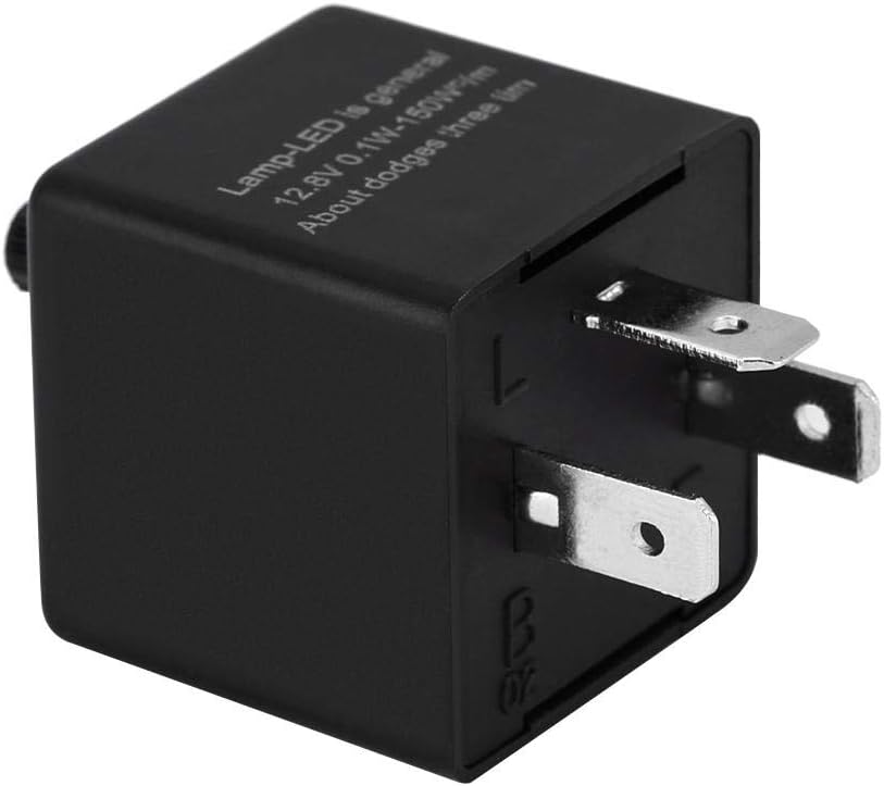 LED Flasher Relay, Adjustable Turn Signal Blinker Fix, 12V 3-Pin Universal Relay for Cars Motorcycles, Auto Vehicles - Image 5