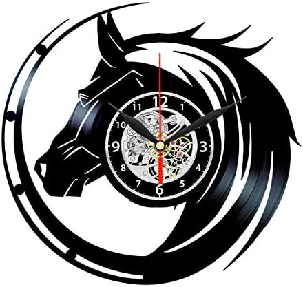 Vinyl Wall Clock Horses Record Art Birthday Decorations Horse Gifts Women